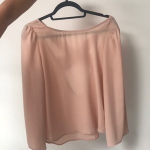 Peach chiffon top (S/M)